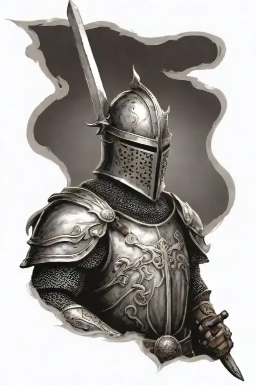 Knight Holding A Sword