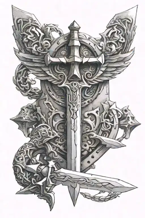 Zelda Triforce Master Sword Going Through