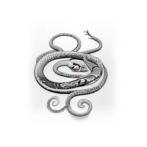 I Want A Tattoo Of A Cat Wrapped Around A Snake With A Date Written On Snake's Skin - 18-02-23