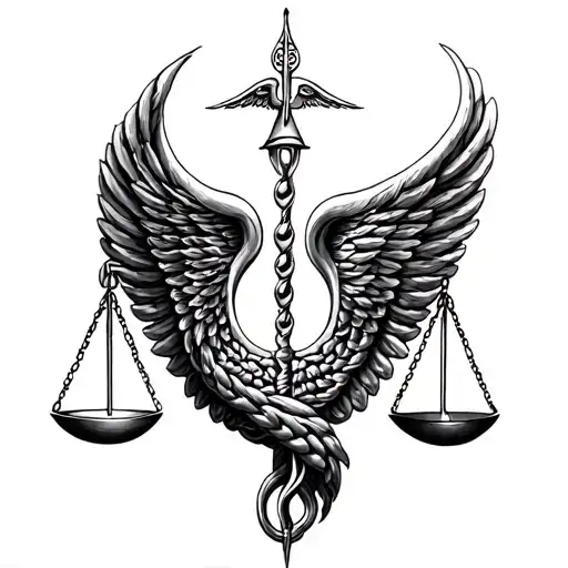 Aquarius And Libra Symbol Intertwined