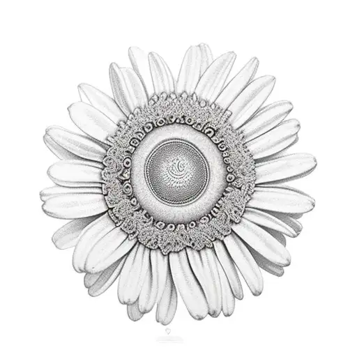 Dragon Uroboros Chrysanthemum Daisy Infinity