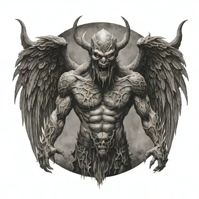 Demon With Big Demon Wings