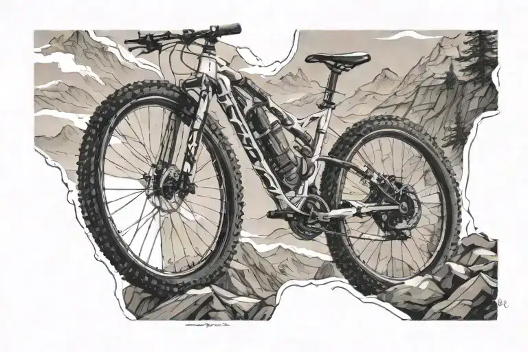 Mountain Bike Jumping On Pulse Line