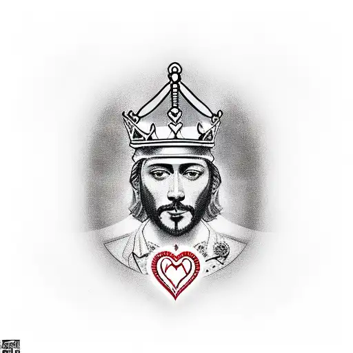 King Of Hearts With G Under The Crown