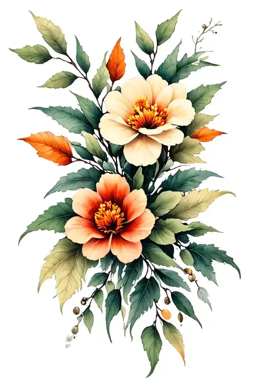 Autumn Floral Willow