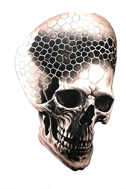 Skull In Honeycomb