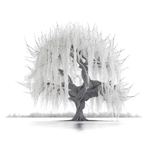 Willow Tree With Colours And Not Too Moody Looking