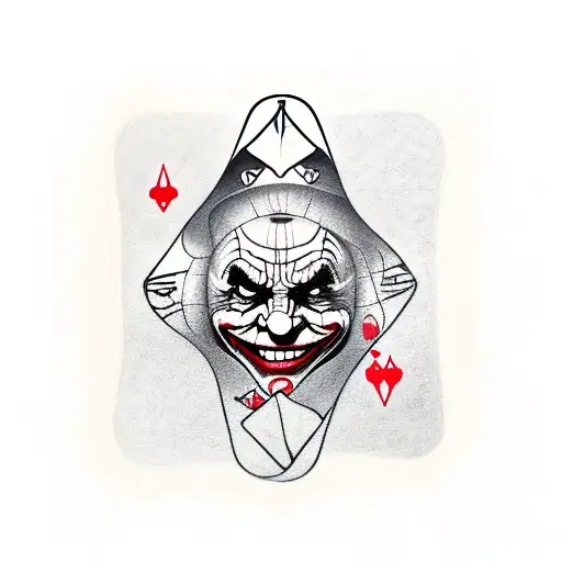 Joker Sitting Throwing Dices