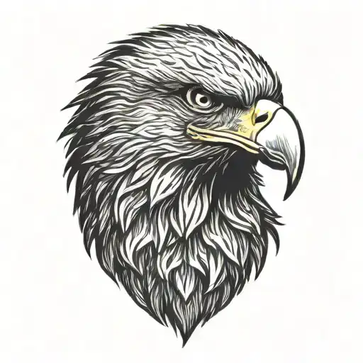 The Silhouette Of A Eagles Head