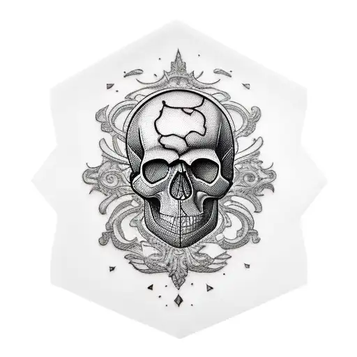 Skull Collage In Stained Glass