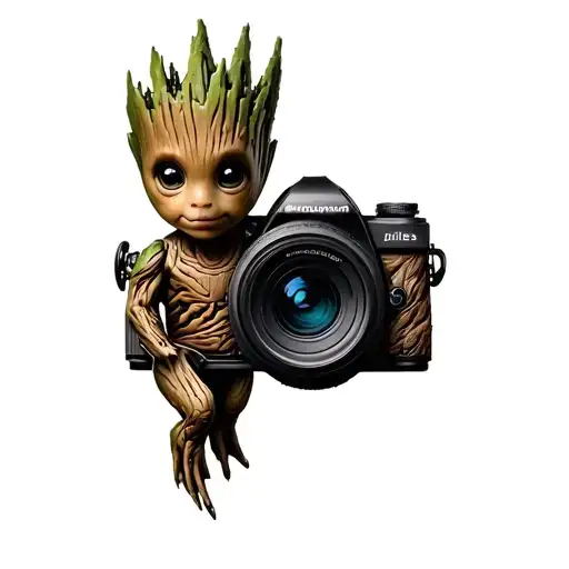 Baby Groot And Camera