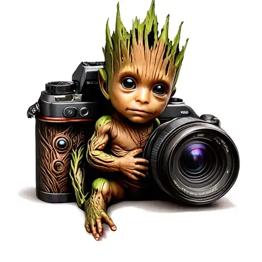 Baby Groot And Camera