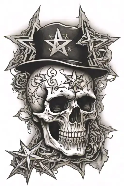 Wacken Skull With Pentagram Broken Skull