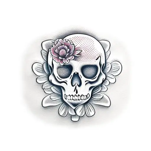 Skeleton Hands With A Flower