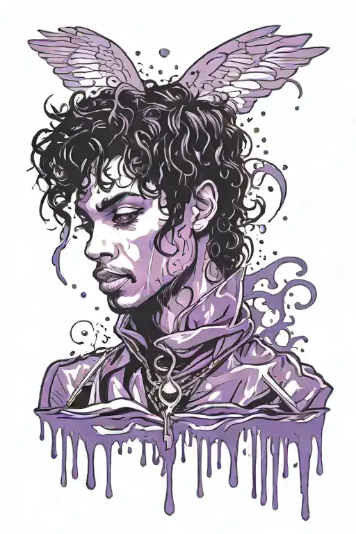 Prince Love Symbol Dripping Purple Rain