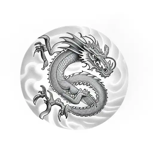 Dragon On Bicep And Forearm