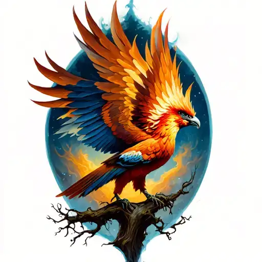 Phoenix Reborn From A Dead Tree