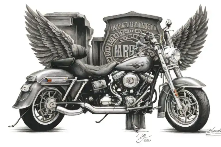 In Memory Of Dad Harley Davidson Wings