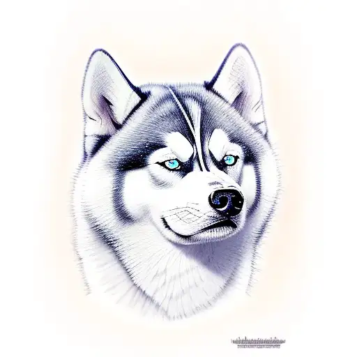 Husky With Blue Eyes