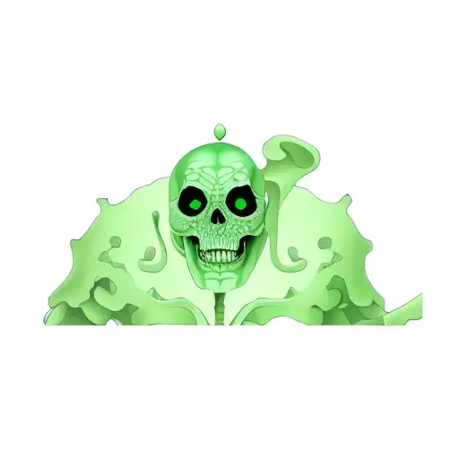 A Green Skeleton Scary
