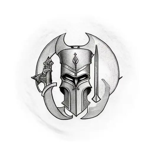 Ares Helmet And Sword