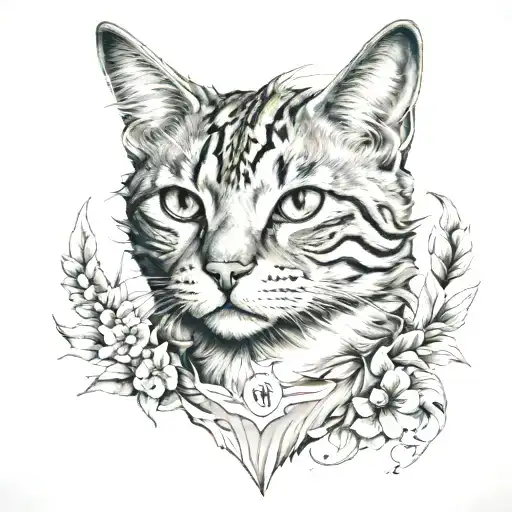 Cyprus Flag Cat Surrounded