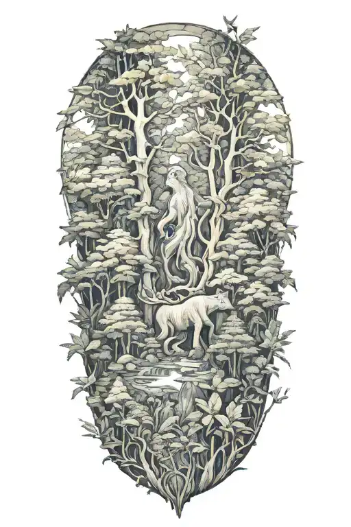 Foresty Feel Tattoo For Background Piece Behind Existing