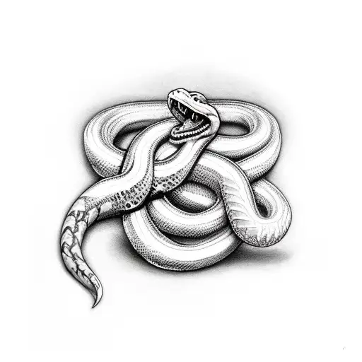 Dagger With Snake Coiling Up The Blade