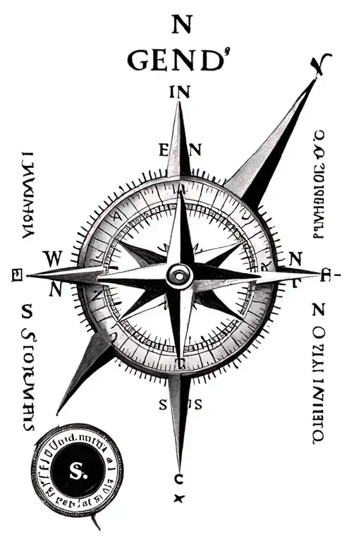 Compass With 4 Coordinates
