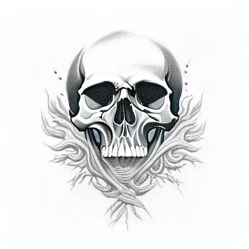 Skull Whit Drumstick