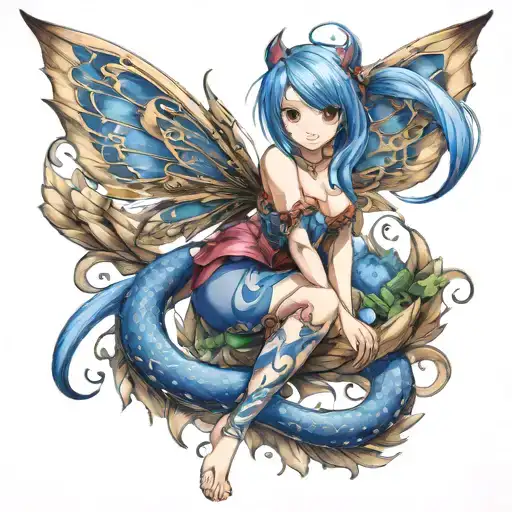A Fairy With A Tail From The Fairy Tail Anime Logo
