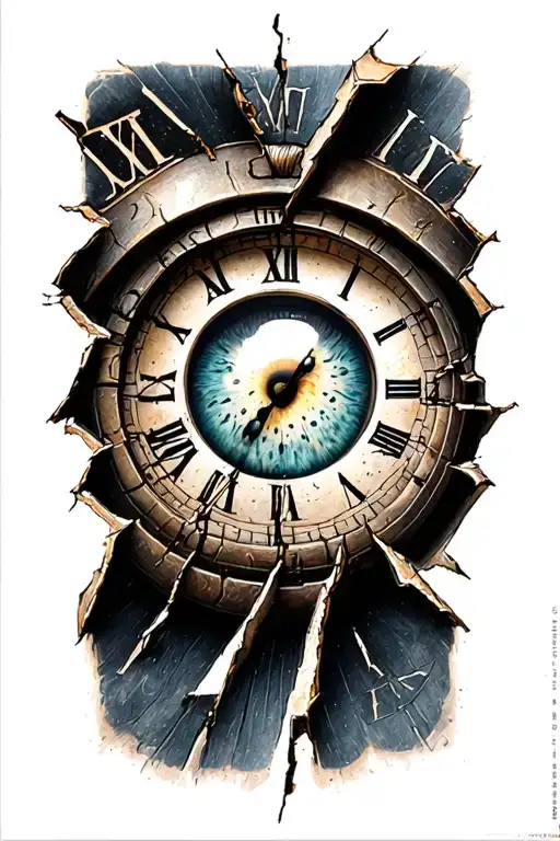 Broken Clock With An Eye In The Center