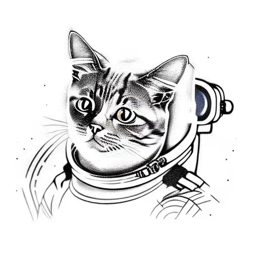 Cat In Space With Astronaut Suit