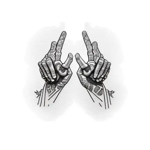 Hands Holding A Broken Mask