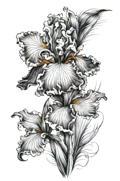 Iris Flower Shaped Like A Circle