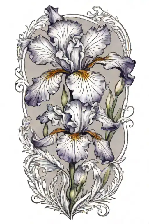 Iris Flower Round