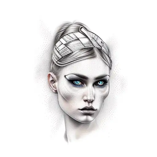 Nordic Woman Face Worrior