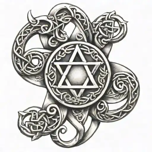 Celtic Knot Star Of David