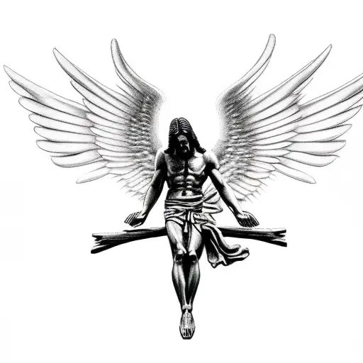 Angel Crucified On Christian Cross