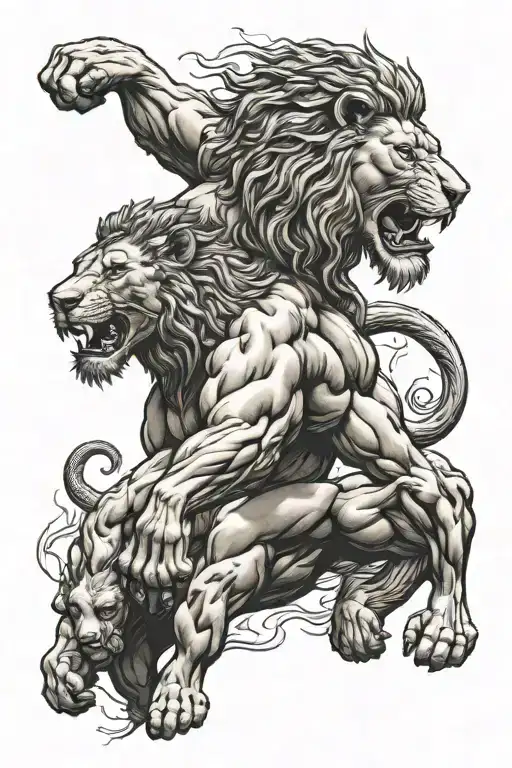 Hercules Wrestling Lion