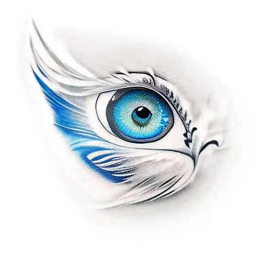 Feather With Blue Eyes