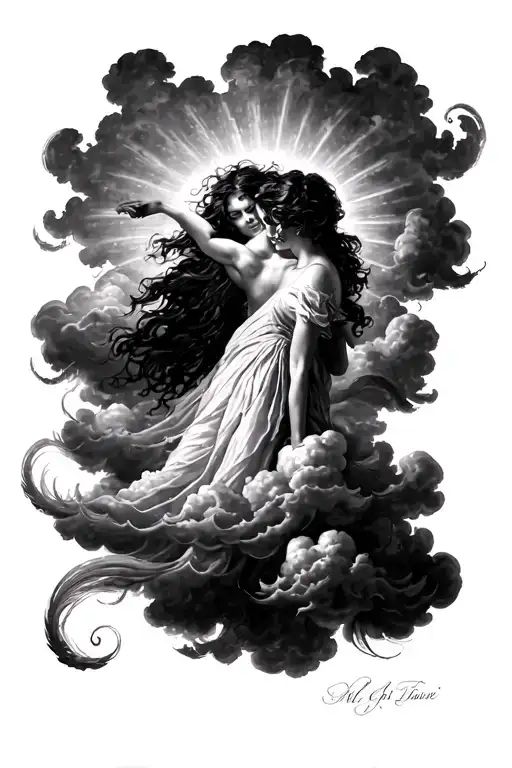 Realism Time Running Together Sun Shining Trough Clouds