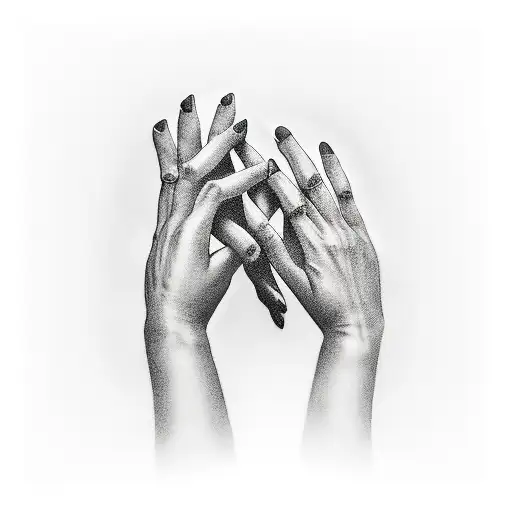Mother And Daugher's Hands