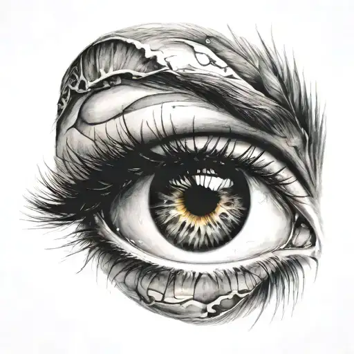 Animal Eye With Womem Eye