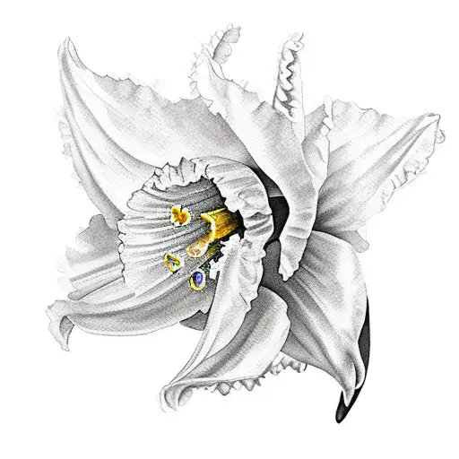 A Vibrant Watercolor Daffodil Bouquet With A Hidden Message In The Petals