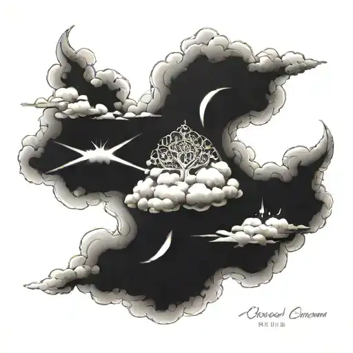 Cloud Of Luck And Charm Tattoo Design