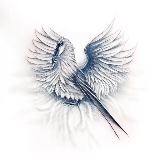 Aguia With Cloud With Wing With Lines