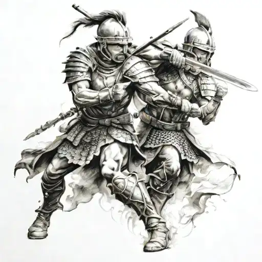 Warrior Battle Scene