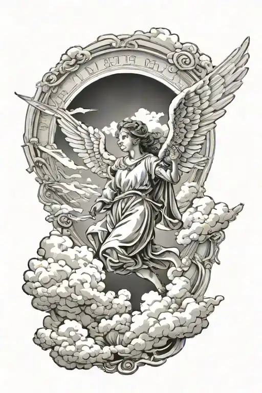 Clouds And Angel Flying