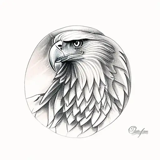 An Eagle Holding A Scroll With Roman Architectural Drawings